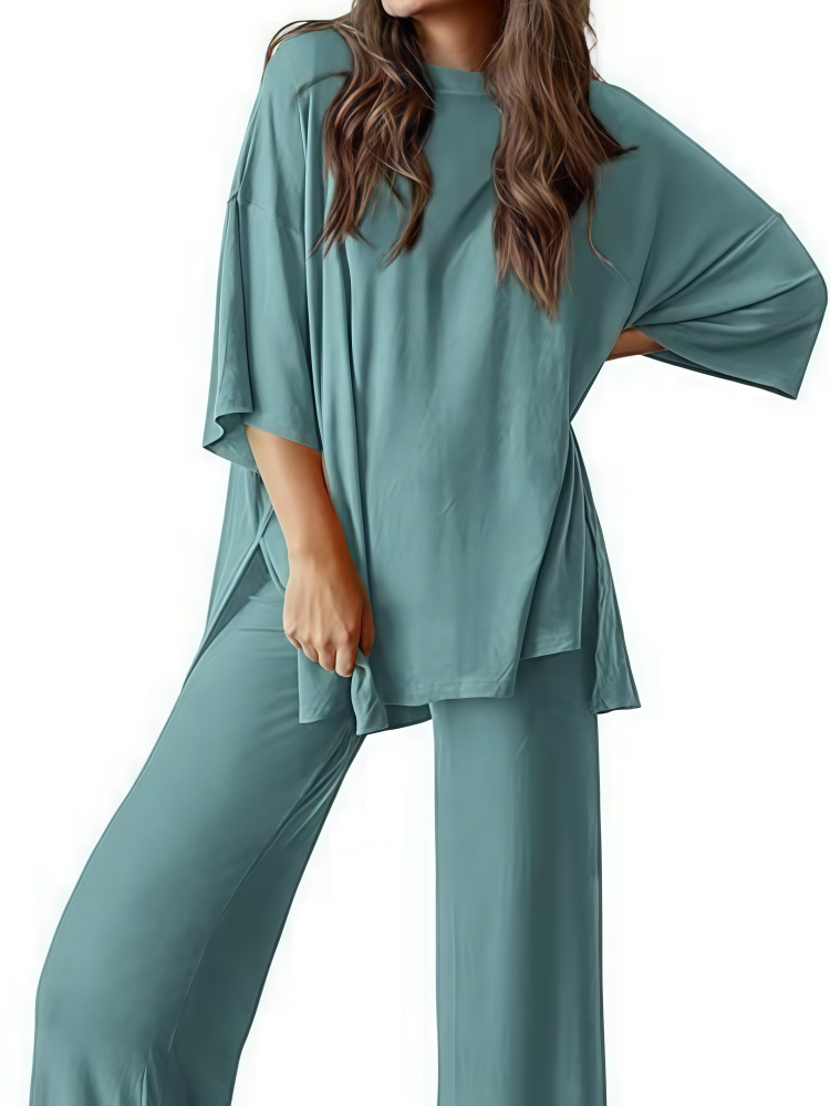 Oversized Split-Side Loungewear Set