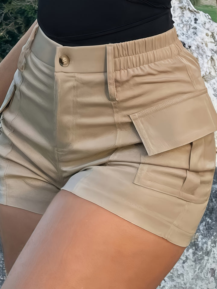 Twill Cotton Multi-Pocket Utility Shorts