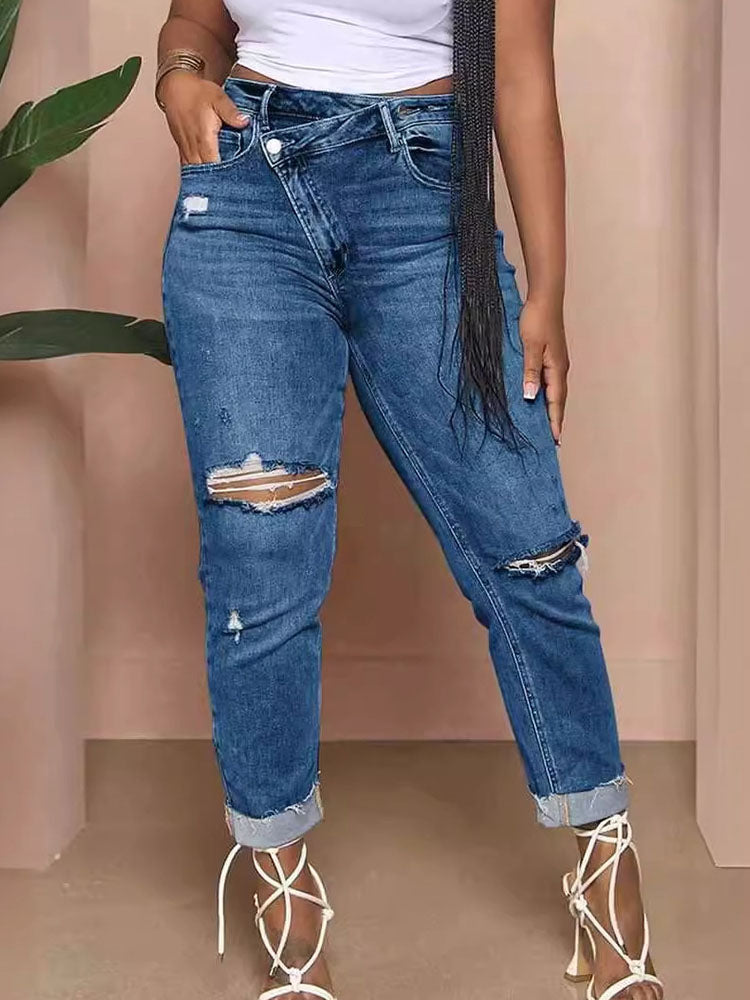 High Waist Ripped Jeans
