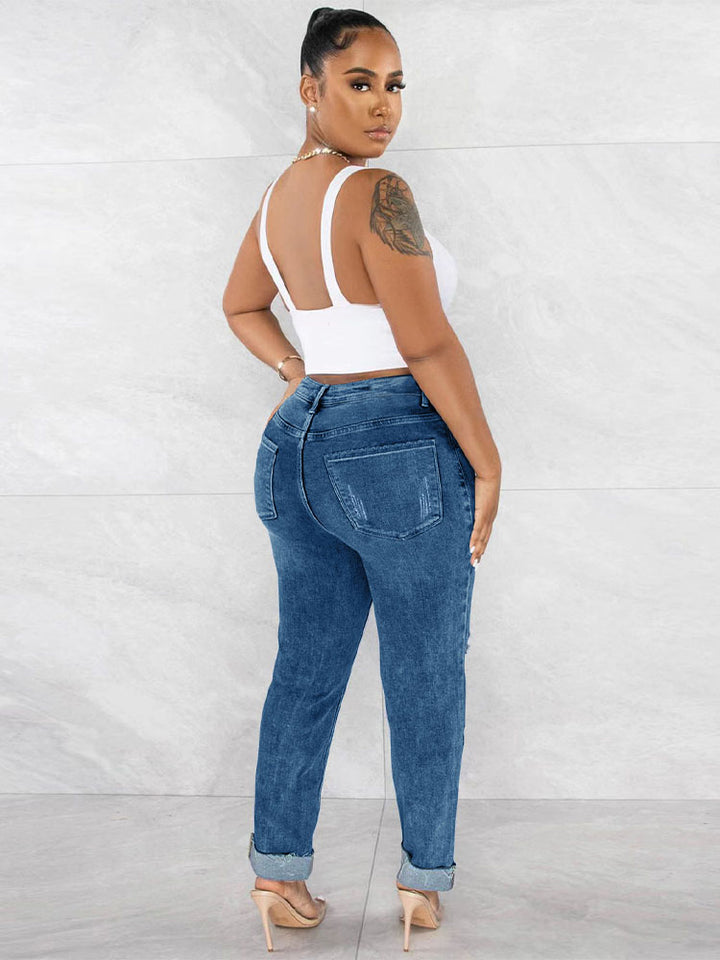 High Waist Ripped Jeans