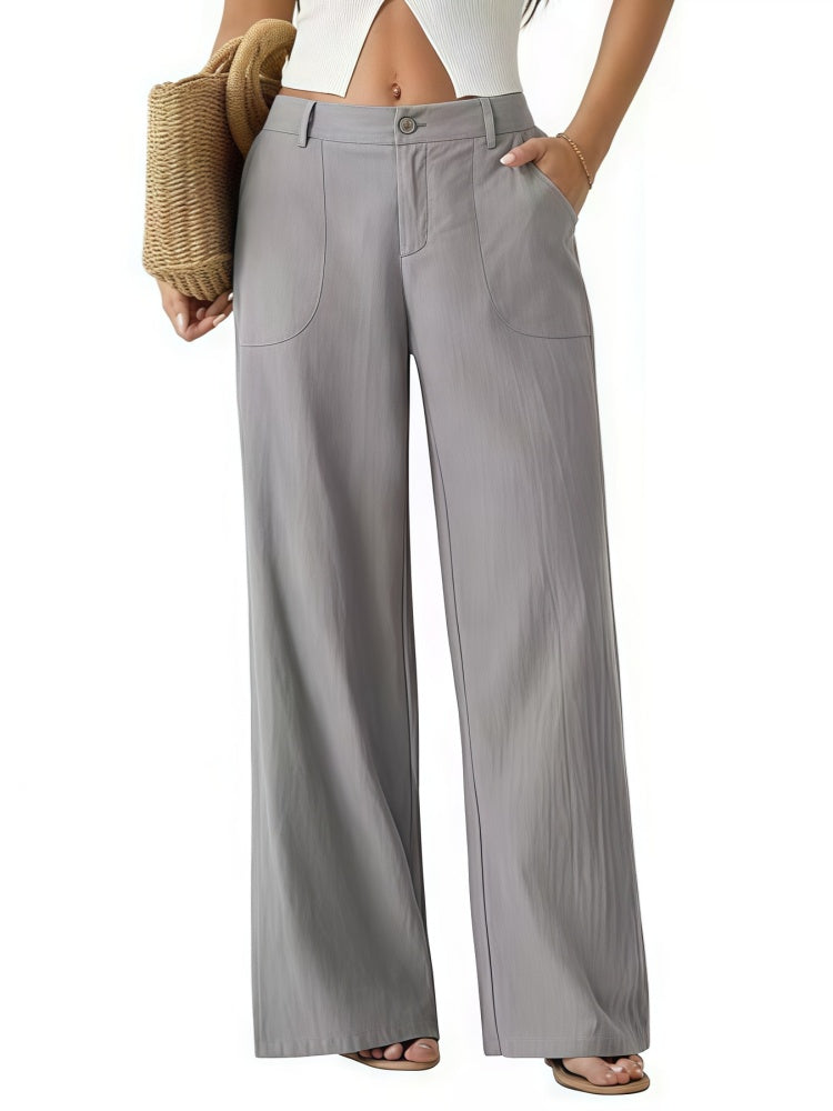 Women Linen Wide Leg Pants
