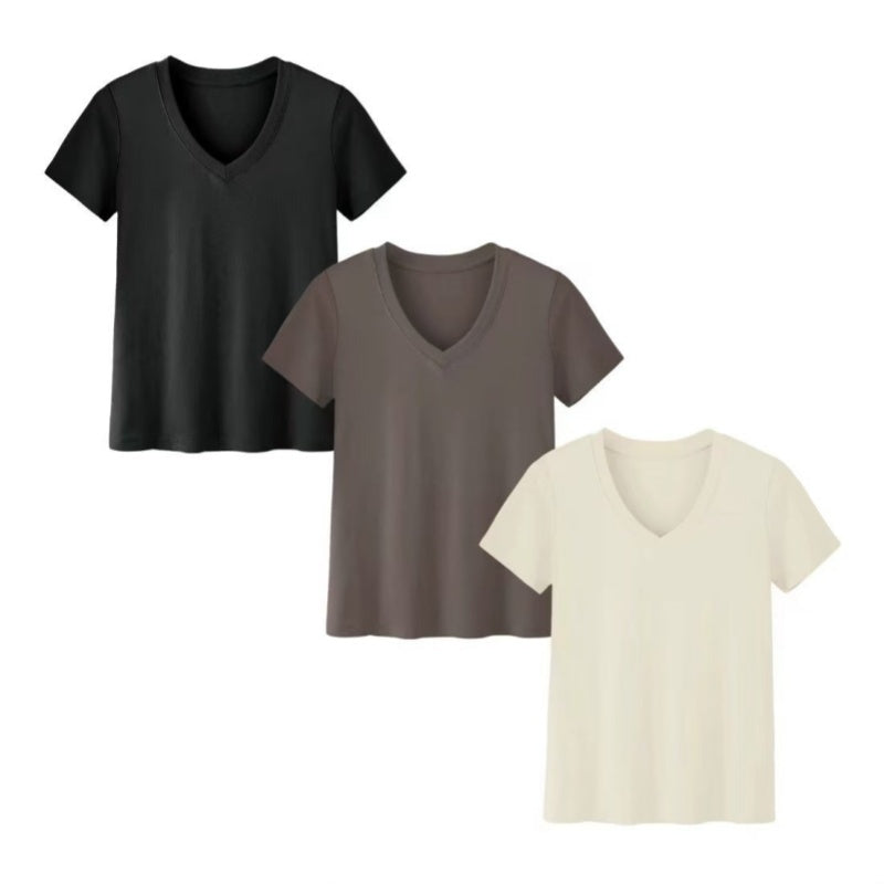 3-Pack V-Neck Short Sleeve T-Shirts