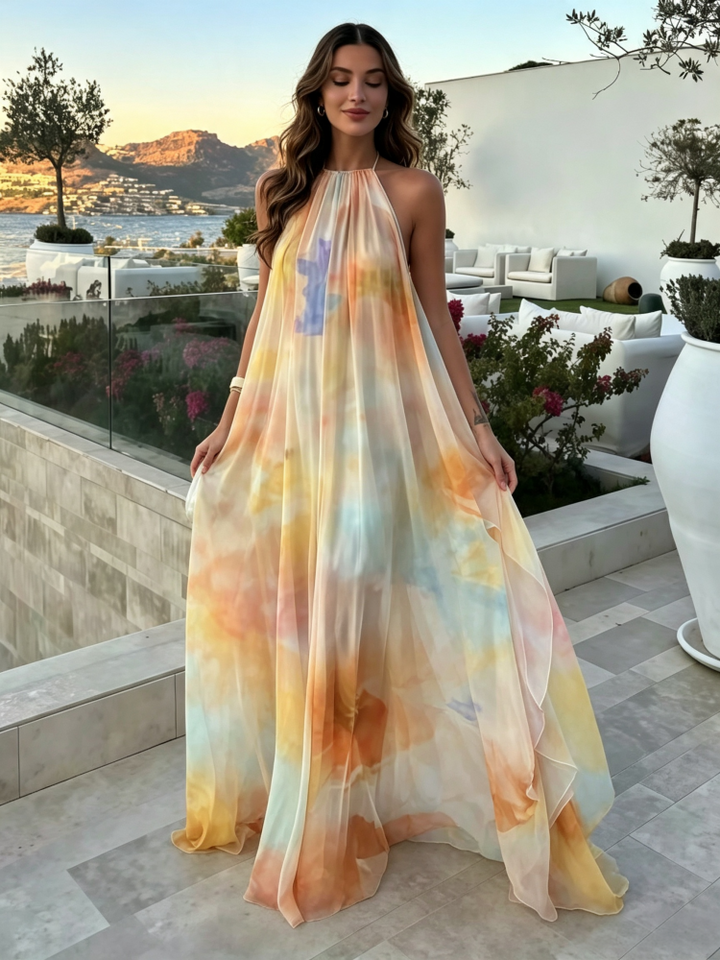 Elegant Off-Shoulder Mesh Vacation Dress