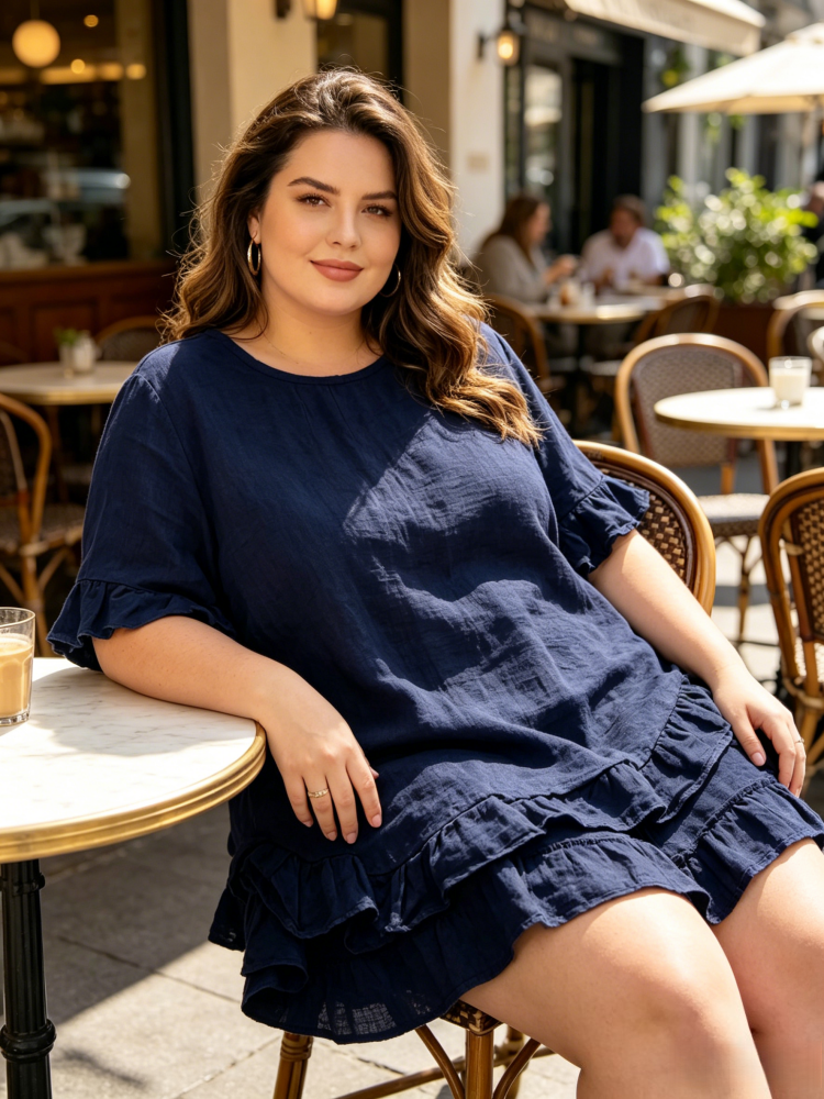 Casual Round Neck Short Sleeve Flowy Top
