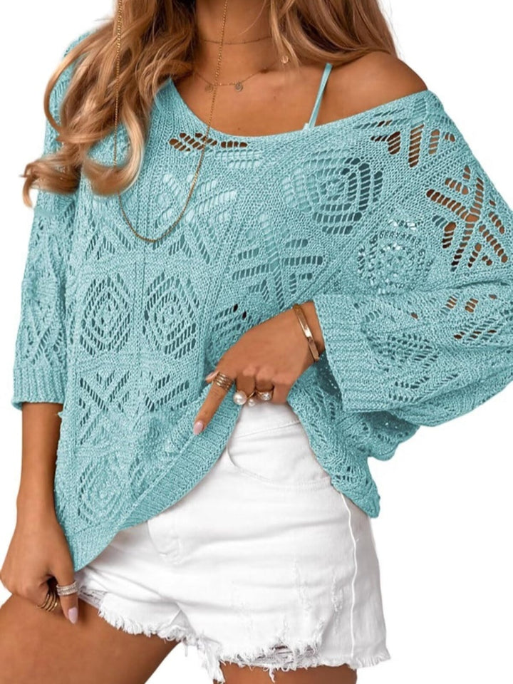 3/4 Sleeve Loose Fit Cover-Up