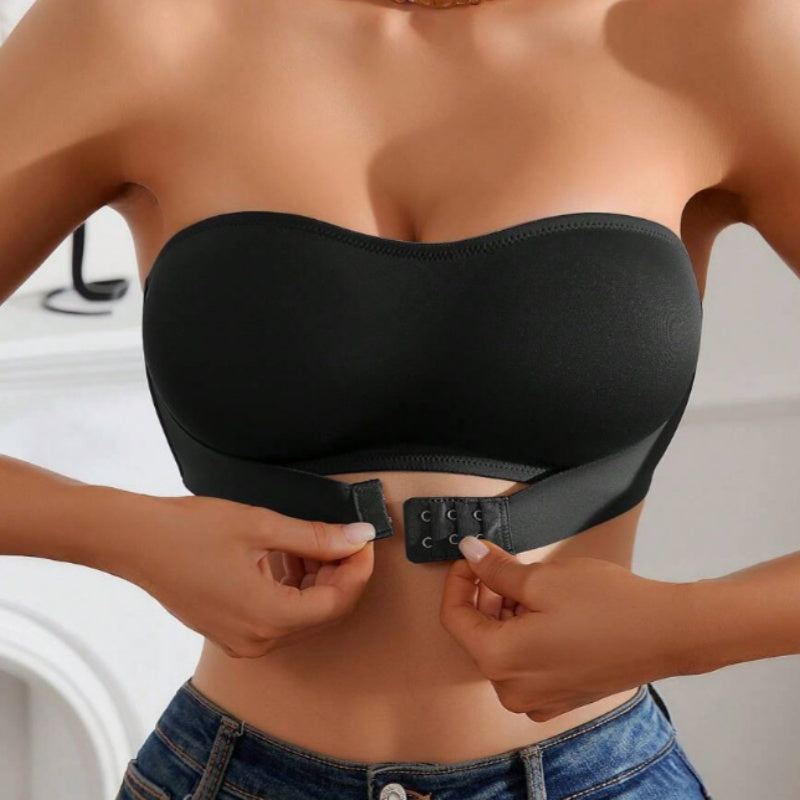 Strapless Bandeau Bra - Non-Slip Underwire Support