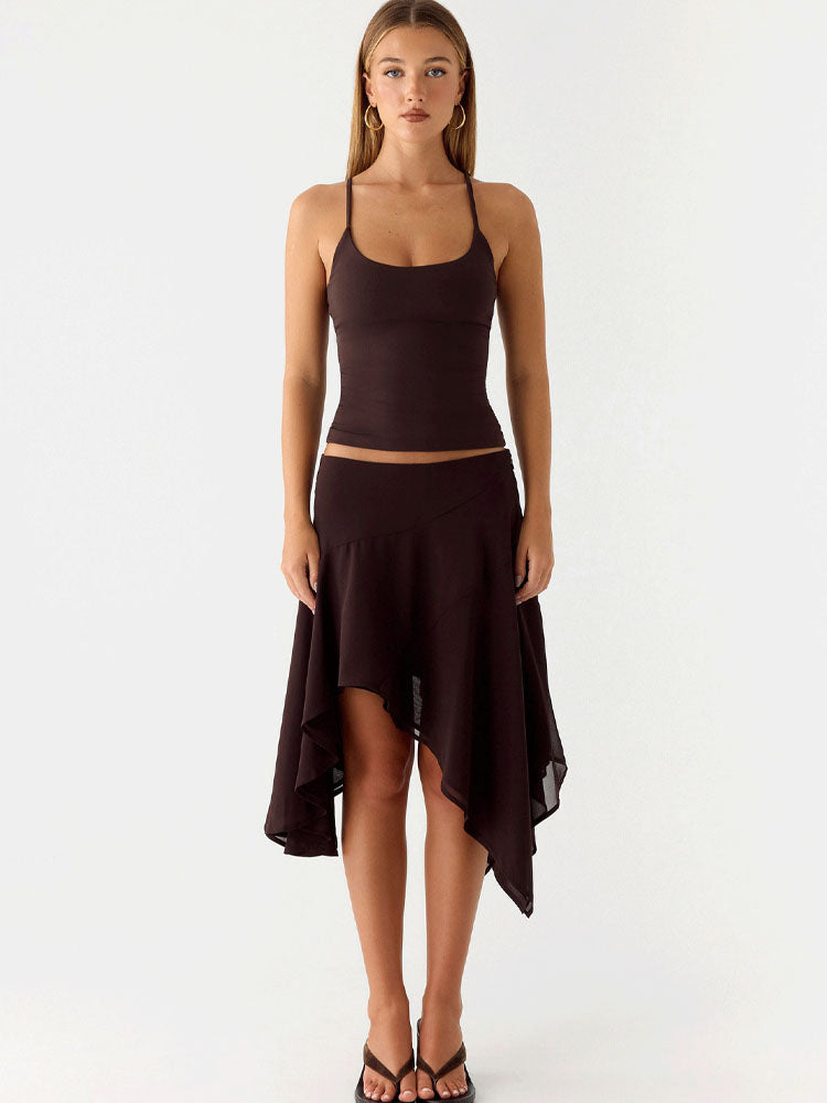 High-waisted skirt