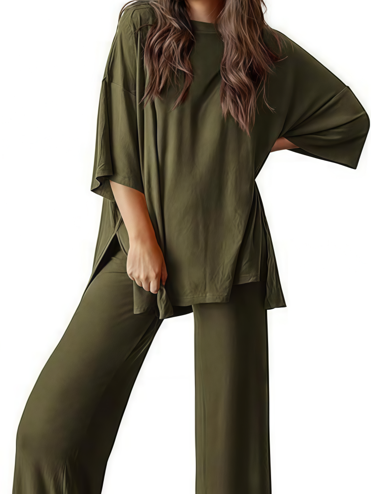 Oversized Split-Side Loungewear Set