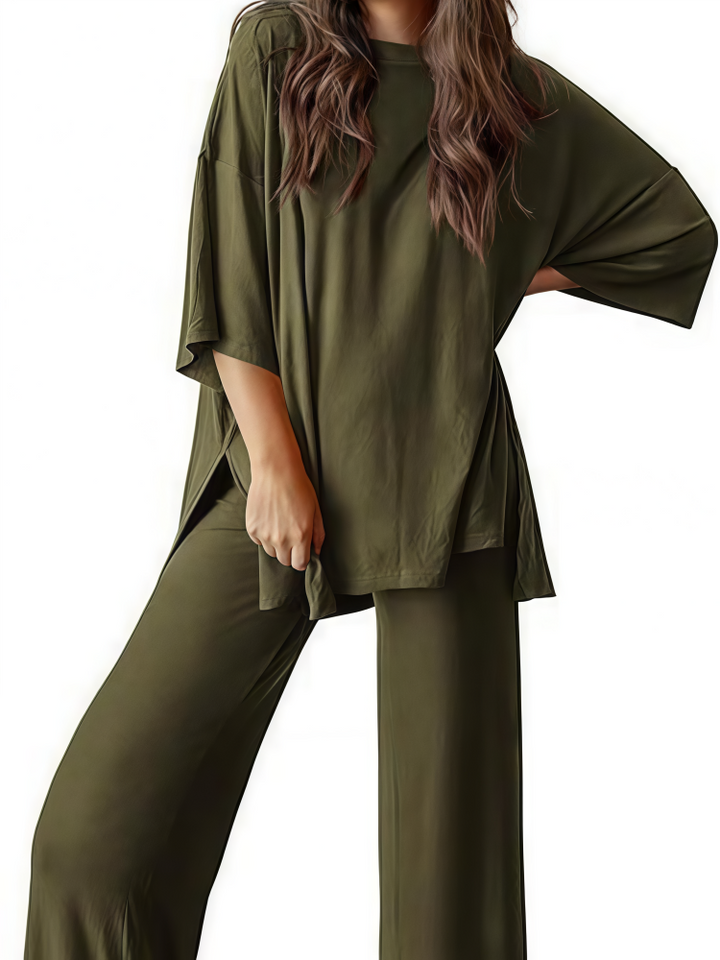 Oversized Split-Side Loungewear Set