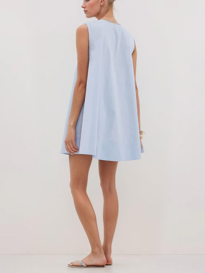 Casual V-Neck Swing Dress