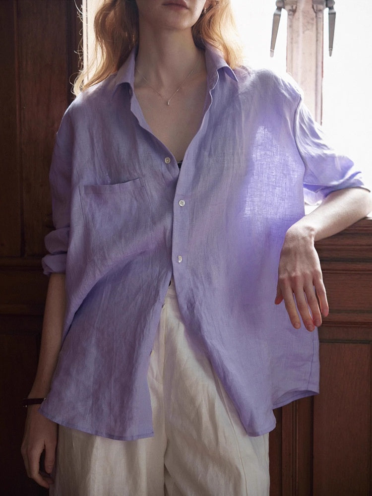 Oversized Linen Button Down Shirt