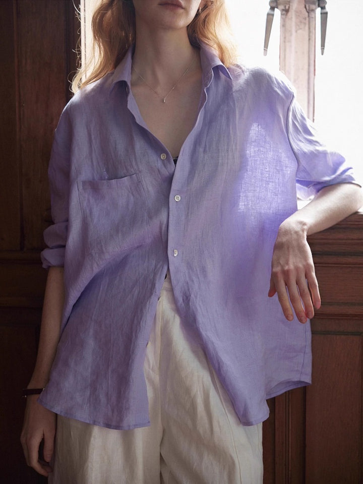 Oversized Linen Button Down Shirt