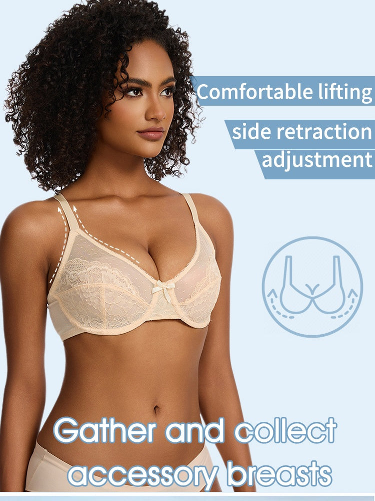Sheer Lace Underwire Bra