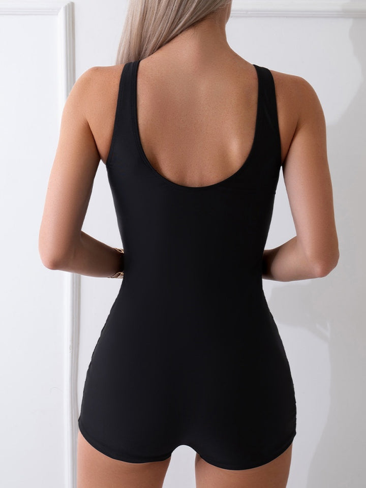 Luxury Contour Panel One Piece Swim Romper