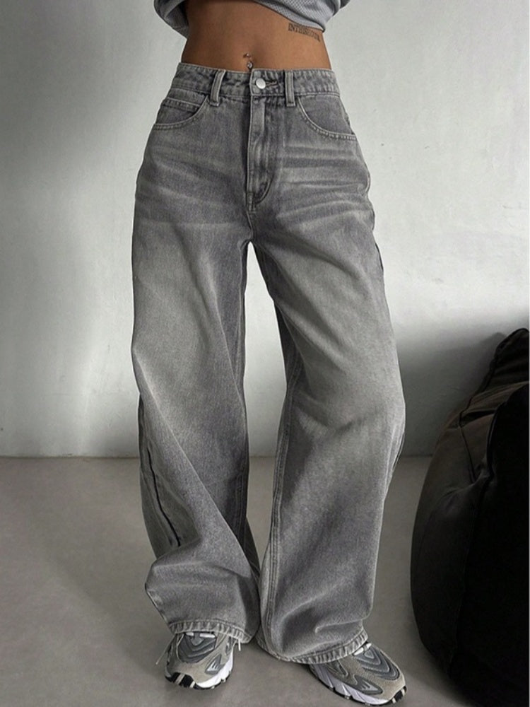 High Waisted Baggy Wide Leg Jeans