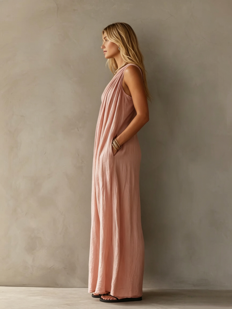 Asymmetrical One-Shoulder Maxi Dress