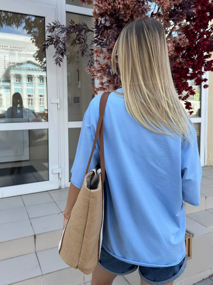 Oversized Half Sleeve Cotton T-Shirt
