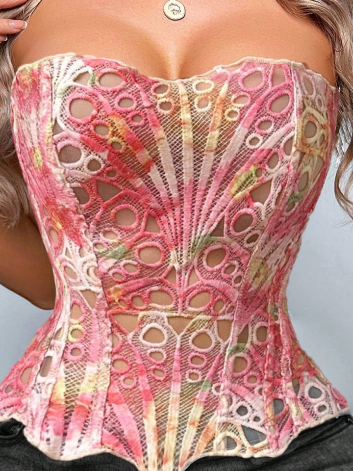 Lace Strapless Corset Top