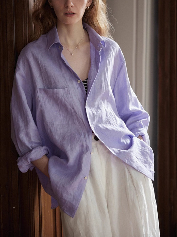 Oversized Linen Button Down Shirt