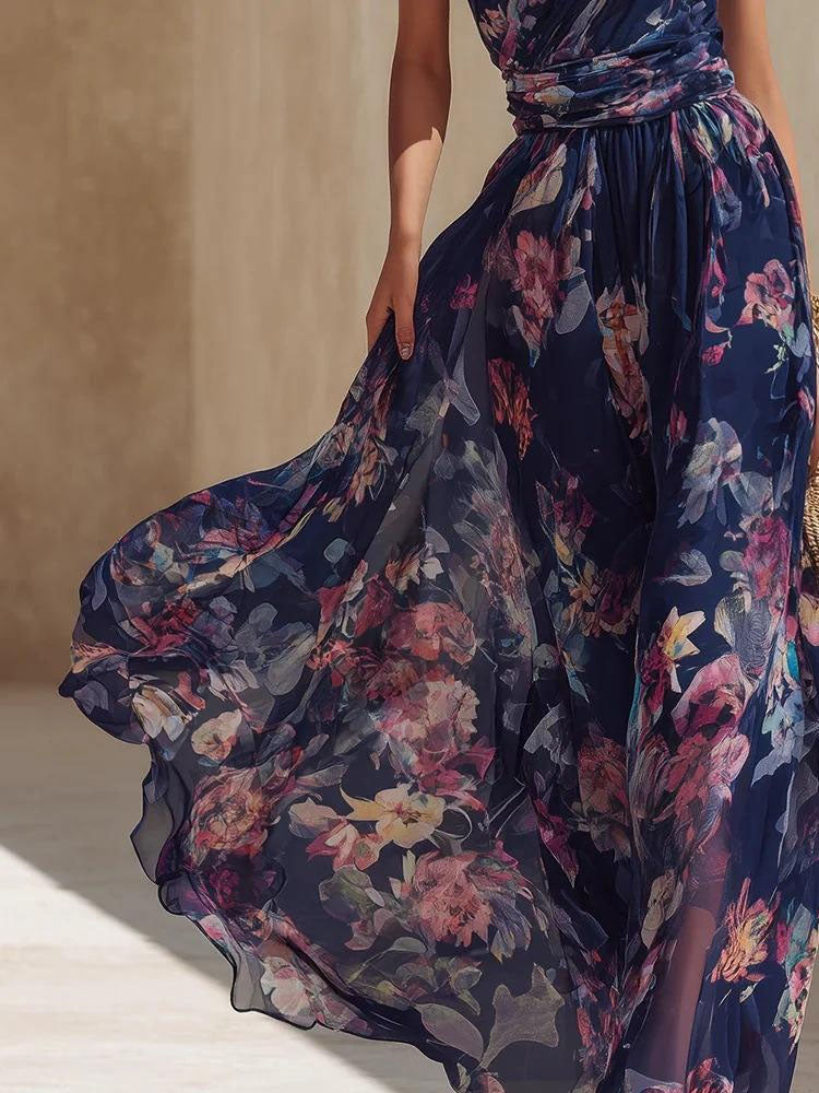 Floral One-Shoulder Dress