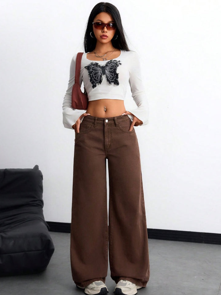 High Waisted Wide Leg Jeans