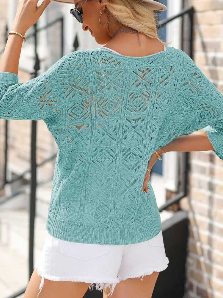 3/4 Sleeve Loose Fit Cover-Up