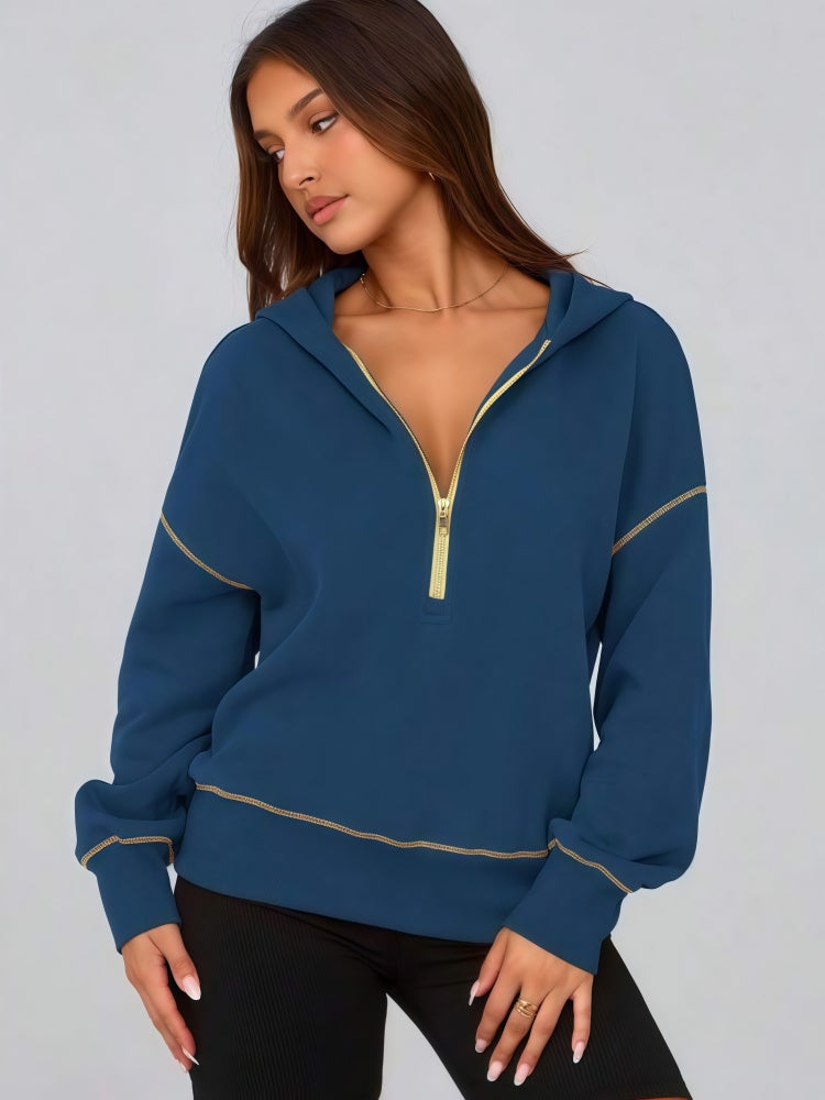 Contrast Stitch Long Sleeve Sweatshirt