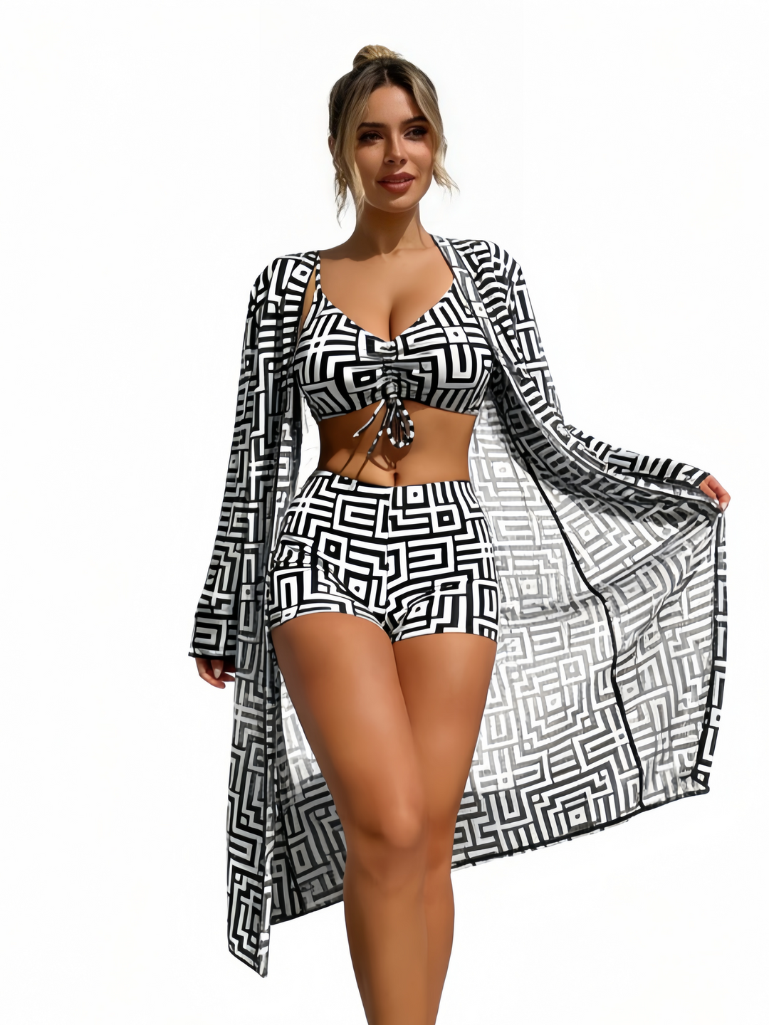 Geometric 3-Piece Swim Set
