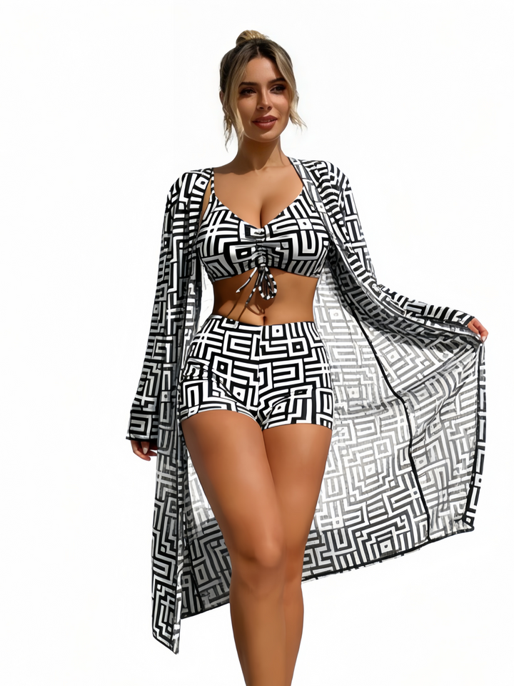 Geometric 3-Piece Swim Set