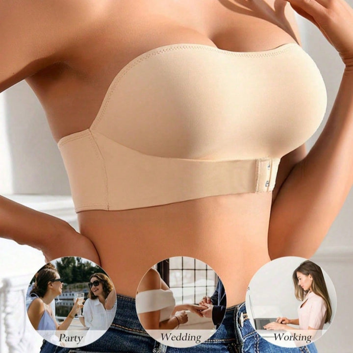 Strapless Bandeau Bra - Non-Slip Underwire Support