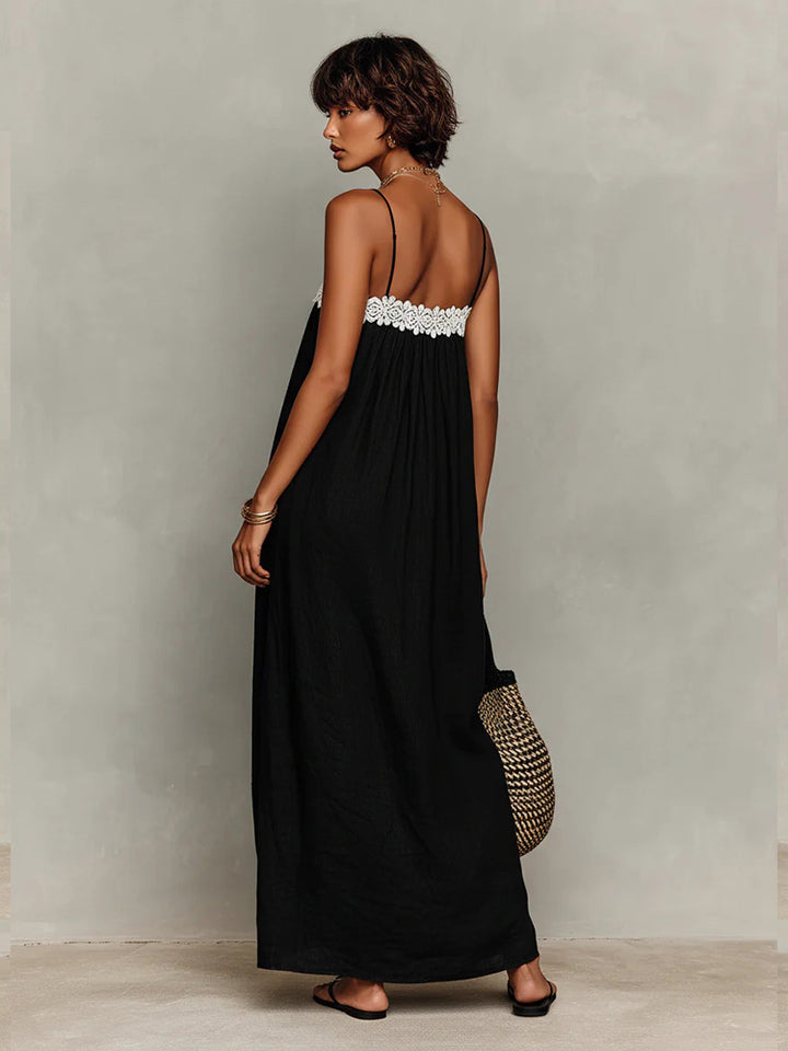 Summer Fashion Lace-Trimmed Slip Dress for Women