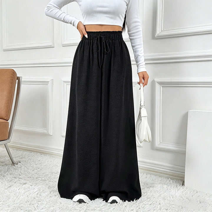 Leopard print loose-fitting wide-leg pants