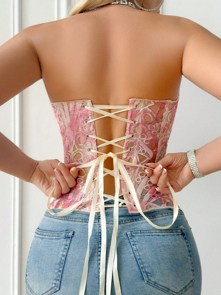 Lace Strapless Corset Top