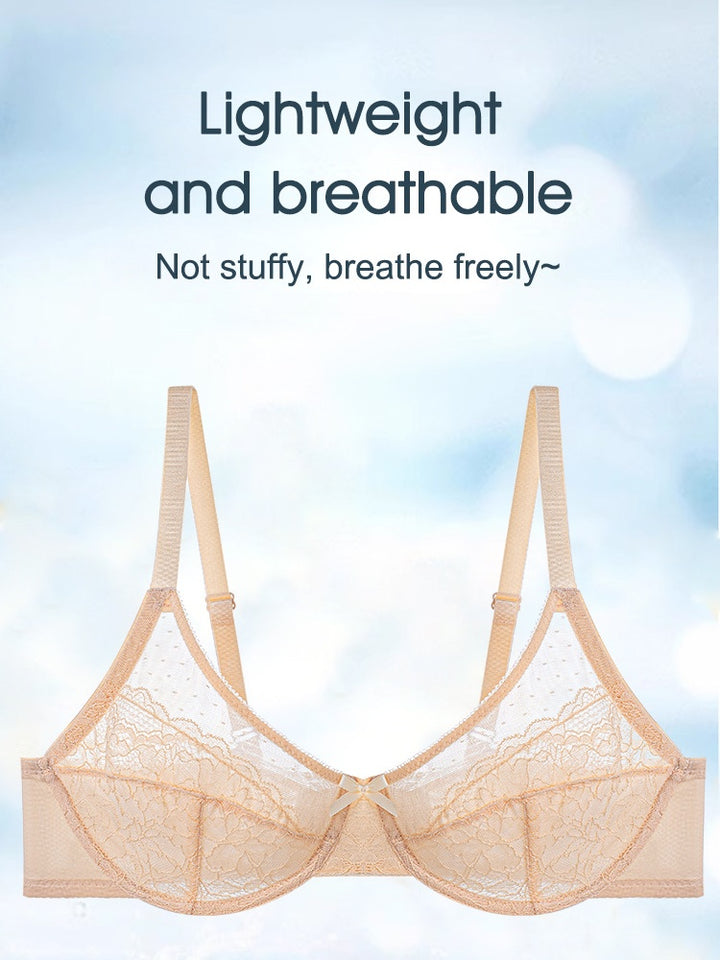 Sheer Lace Underwire Bra
