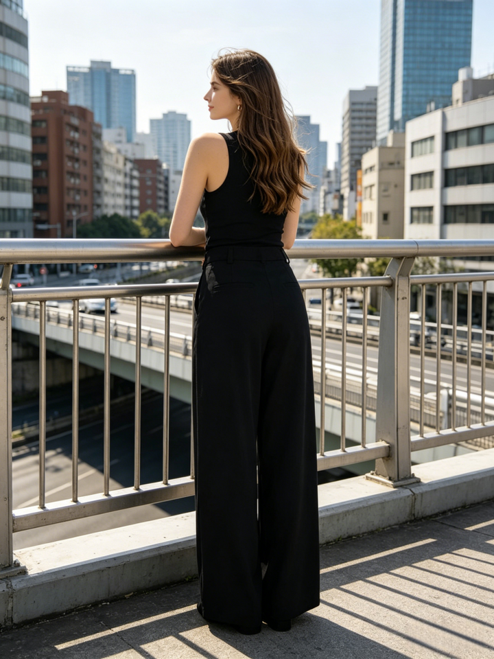 High Waisted Wide Leg Linen Pants