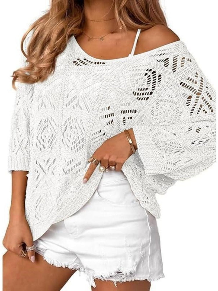3/4 Sleeve Loose Fit Cover-Up