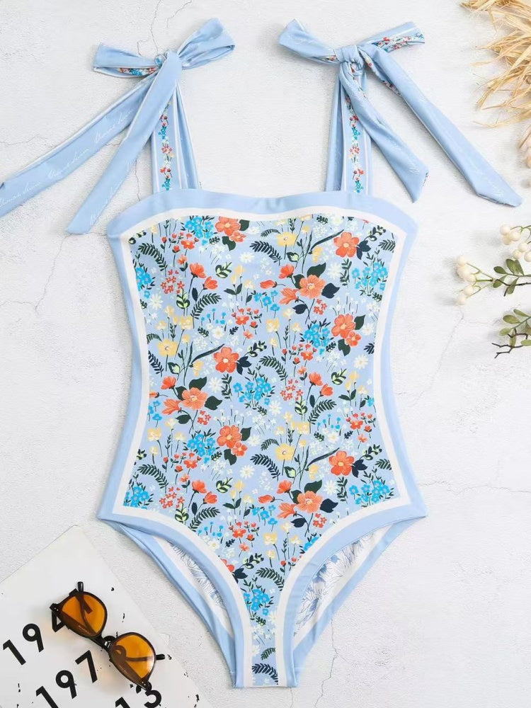 Reversible Floral One-Piece Swimsuit – 2-in-1 Elegant Fit