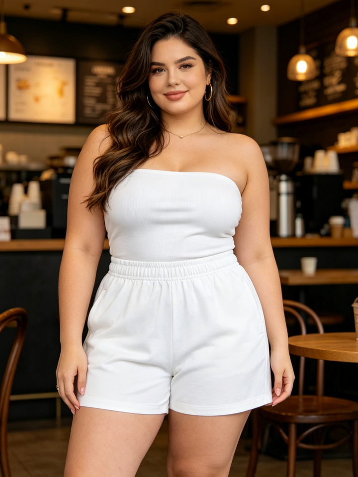 Elastic Waist Relaxed Fit Athletic Shorts