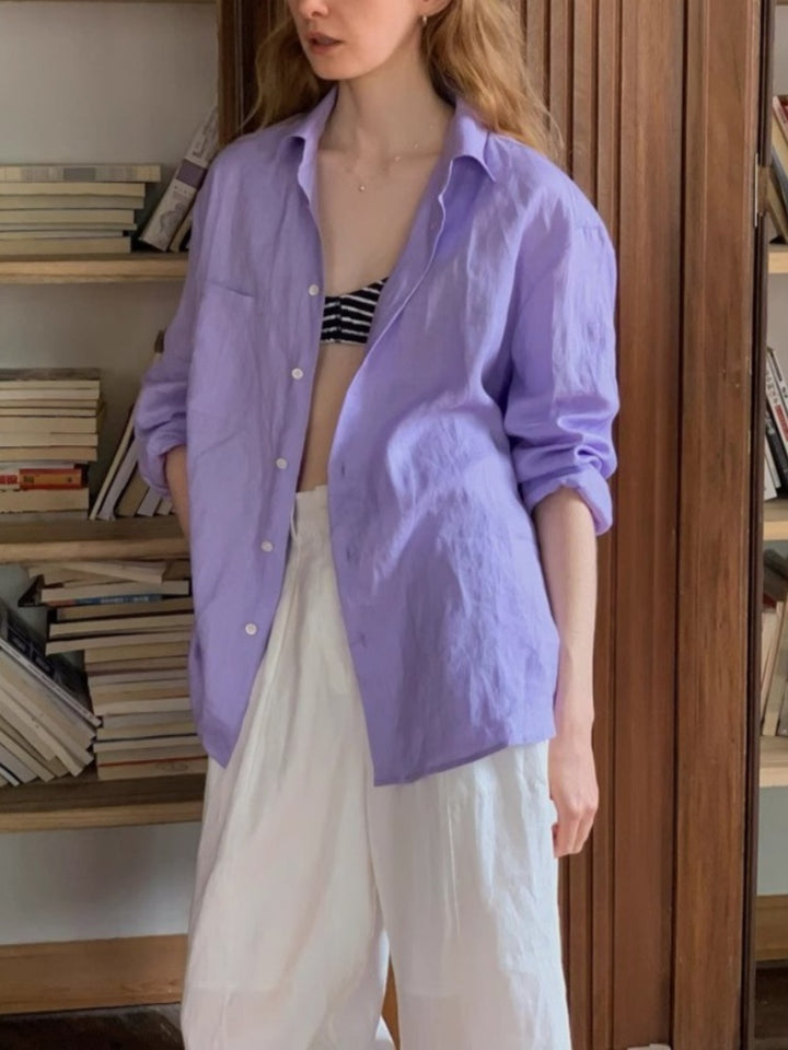 Oversized Linen Button Down Shirt