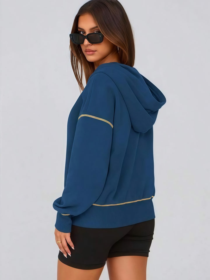 Contrast Stitch Long Sleeve Sweatshirt