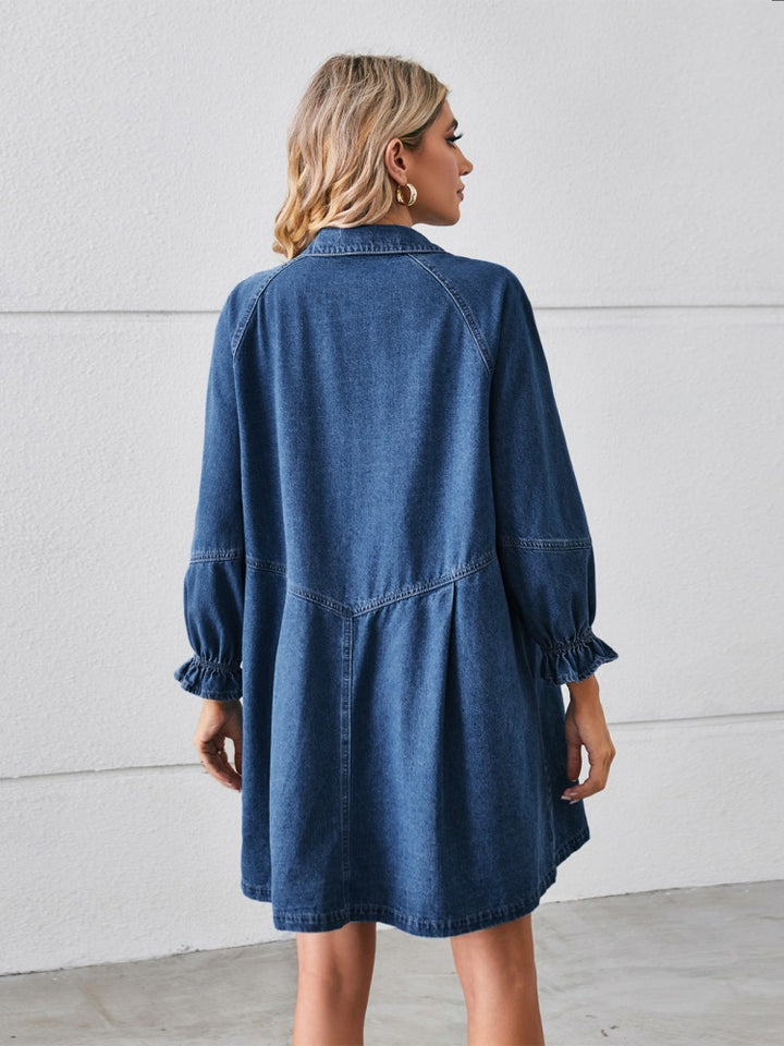 Oversized Denim Shirt Dress