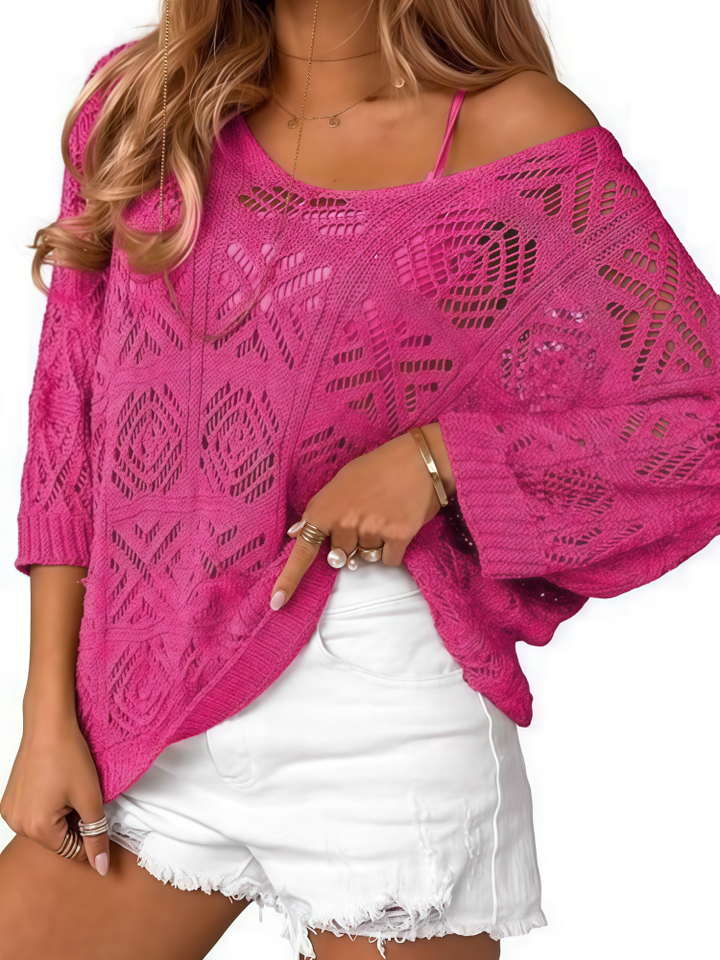 3/4 Sleeve Loose Fit Cover-Up