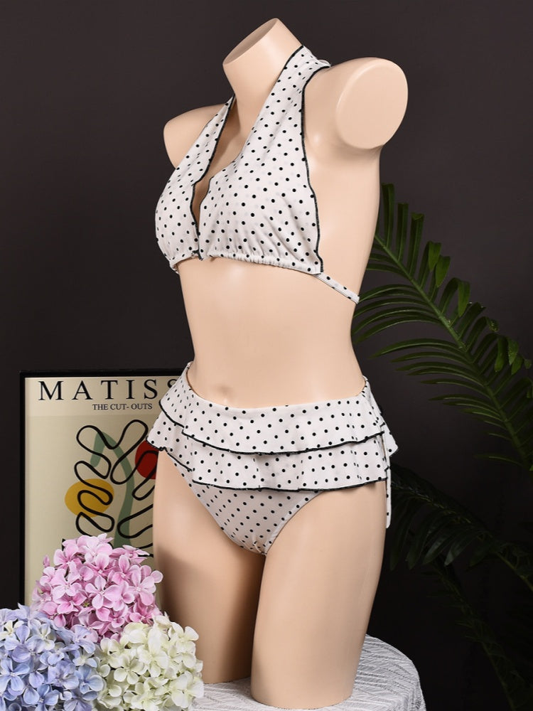 Polka Dot Ruffle Bikini Set – Flirty &amp; Feminine Style