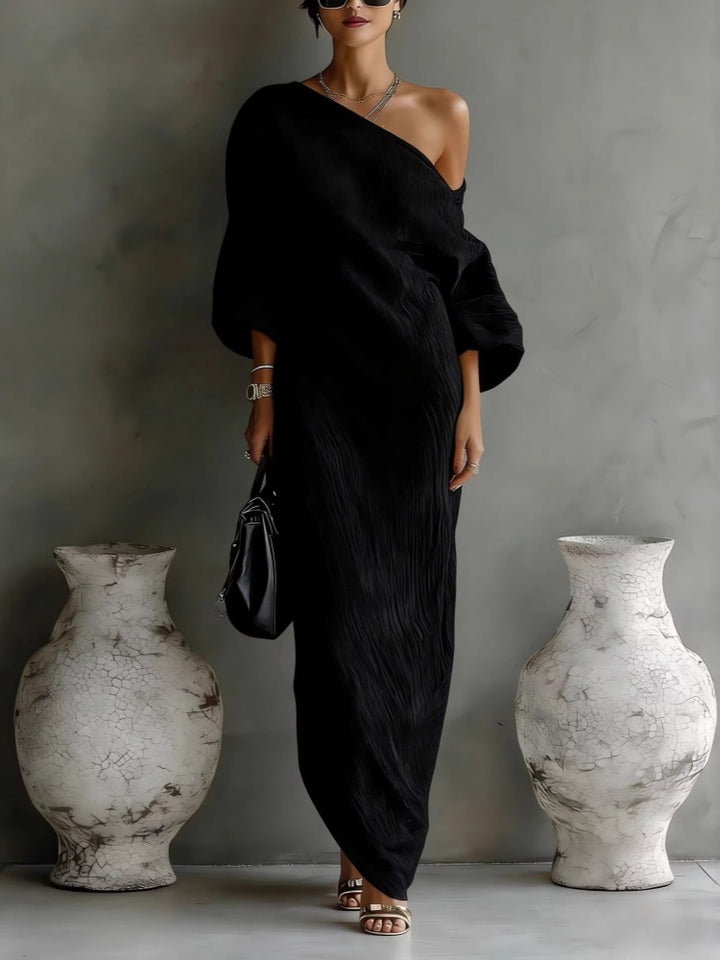Elegant, breathable, irregular one-shoulder women&