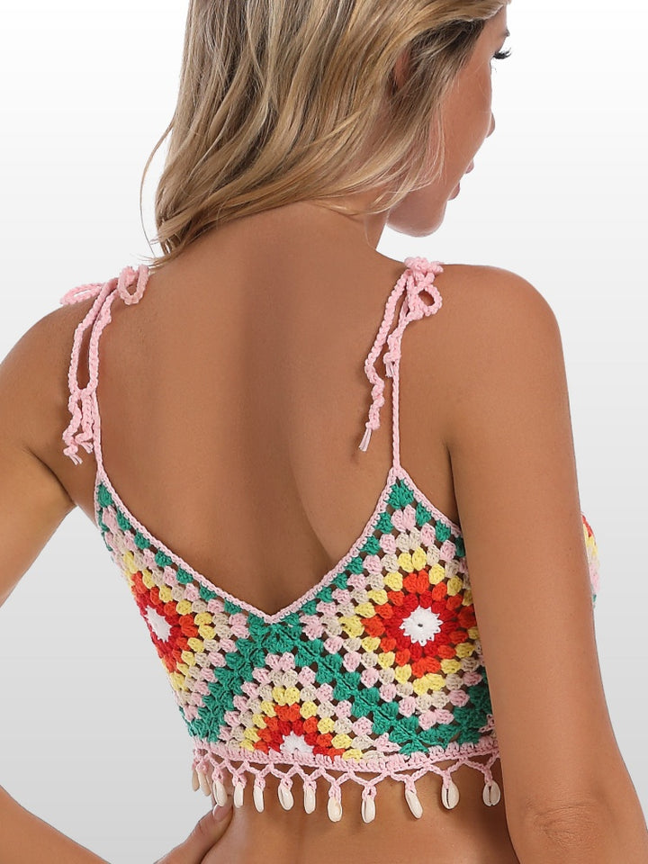 Boho Crochet Beach Set – Bikini Top &amp; Skirt