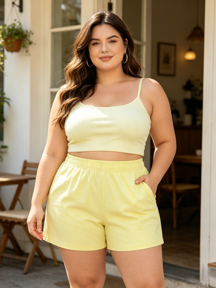 Elastic Waist Relaxed Fit Athletic Shorts