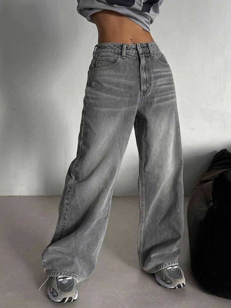 High Waisted Baggy Wide Leg Jeans