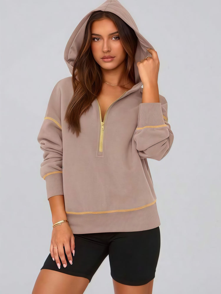 Contrast Stitch Long Sleeve Sweatshirt