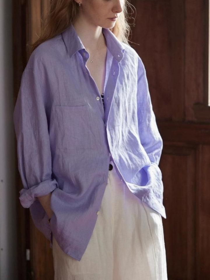 Oversized Linen Button Down Shirt