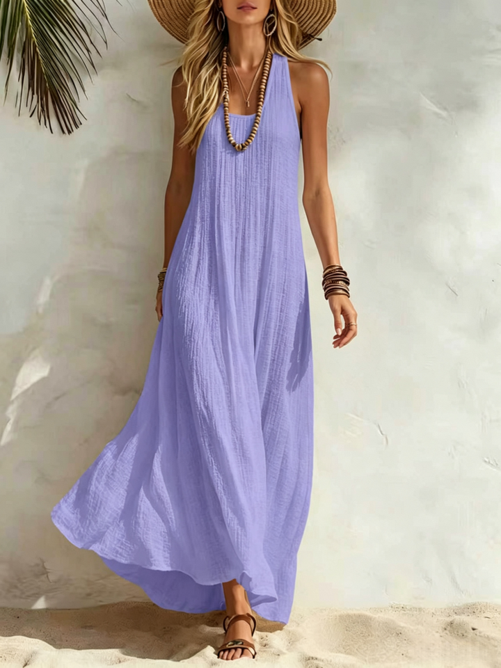 Sleeveless Crinkle Textured Maxi Dress